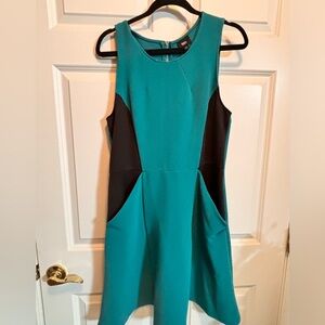 Mossimo sleeveless XL dress. Worn once. Teal with black.